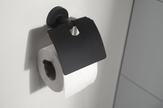 Kosmos Toilet Roll with Cover Black